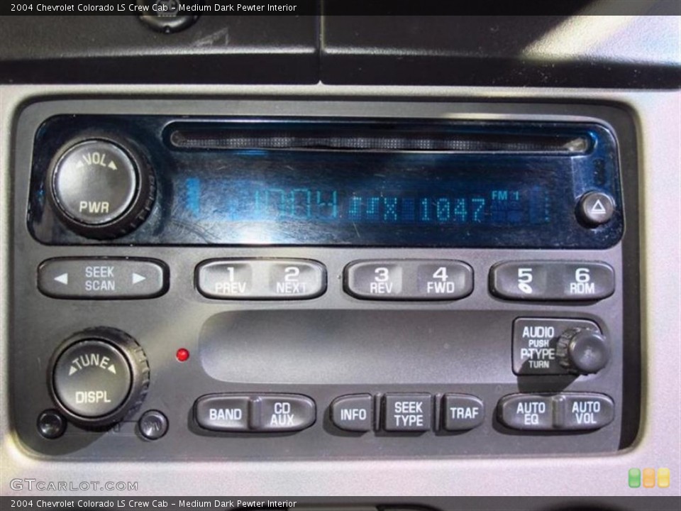 Medium Dark Pewter Interior Audio System for the 2004 Chevrolet Colorado LS Crew Cab #75824143