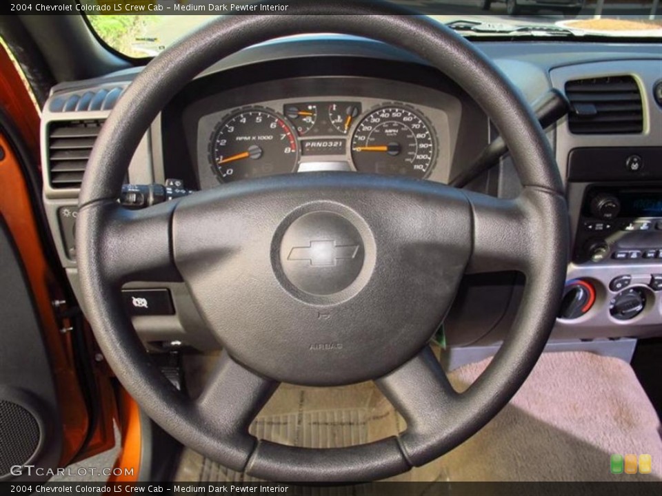Medium Dark Pewter Interior Steering Wheel for the 2004 Chevrolet Colorado LS Crew Cab #75824239