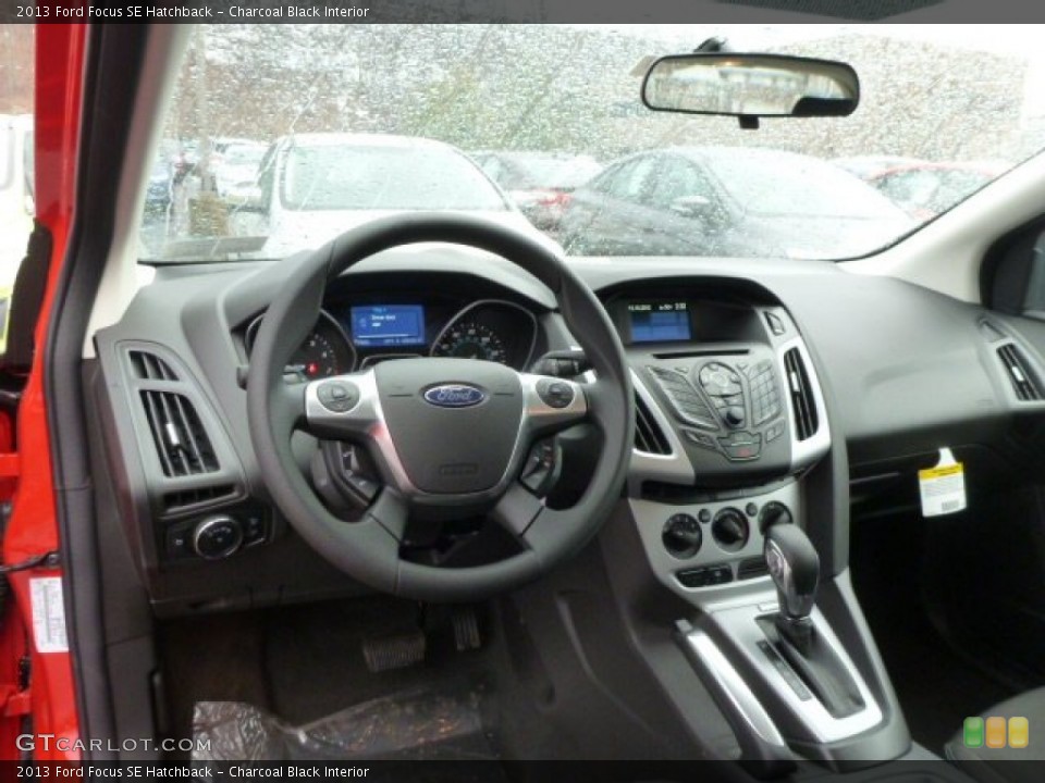 Charcoal Black Interior Dashboard for the 2013 Ford Focus SE Hatchback #75824431