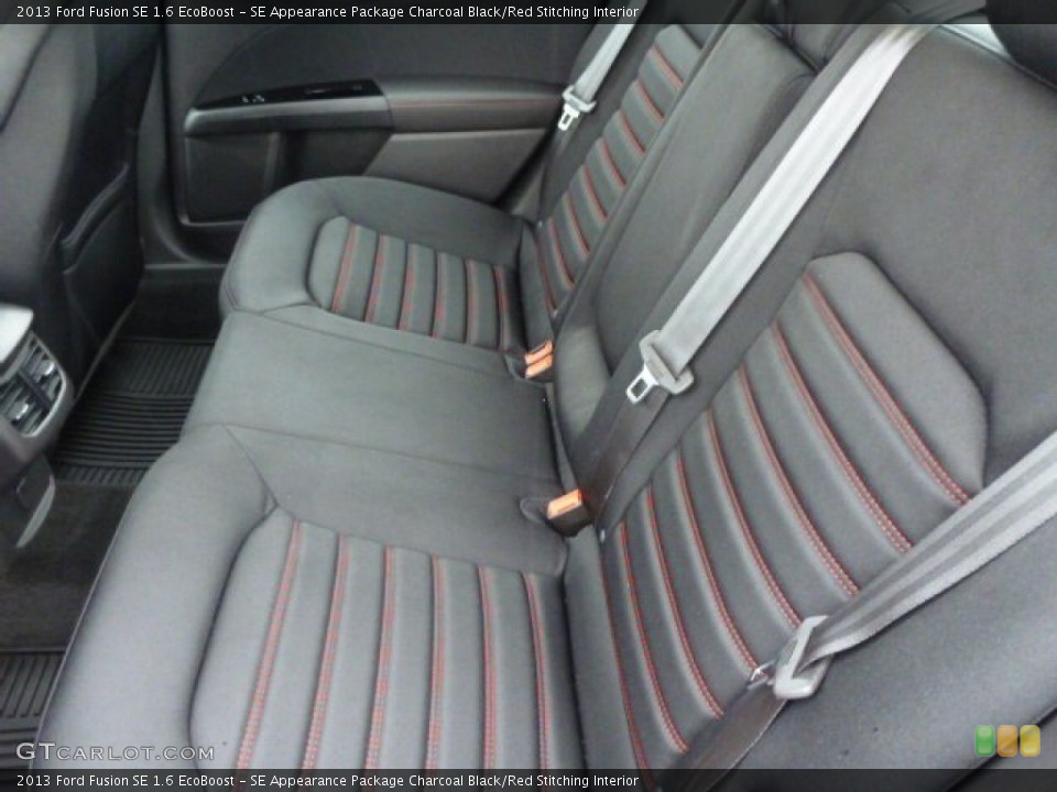 SE Appearance Package Charcoal Black/Red Stitching Interior Rear Seat for the 2013 Ford Fusion SE 1.6 EcoBoost #75824618