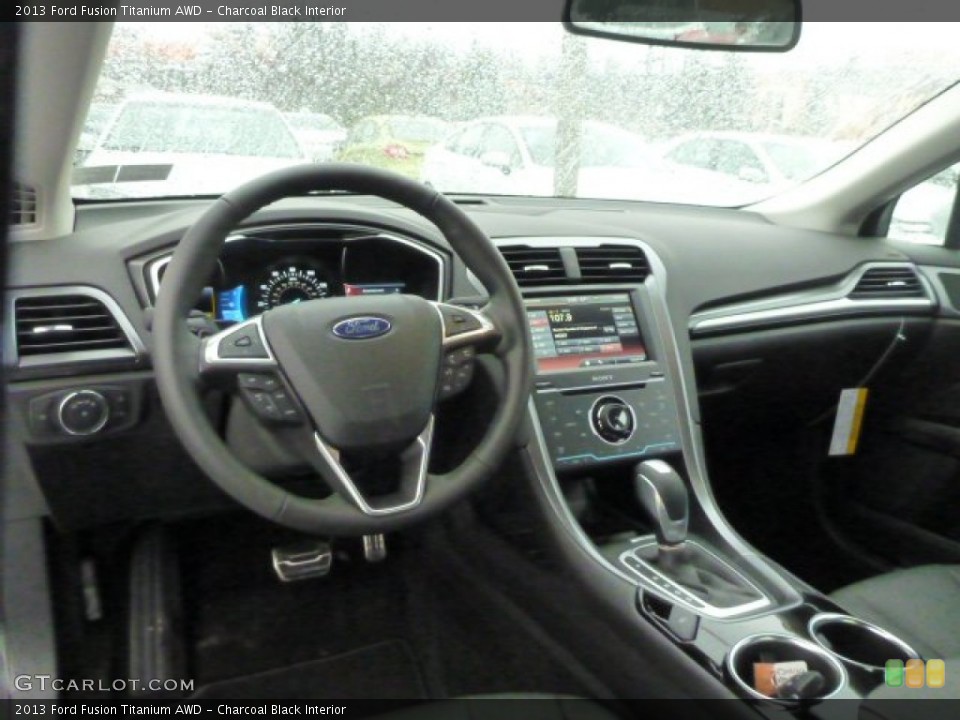 Charcoal Black Interior Dashboard for the 2013 Ford Fusion Titanium AWD #75825068