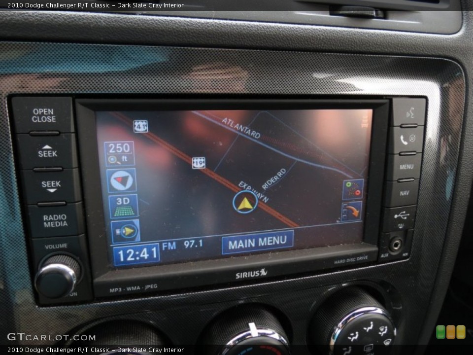 Dark Slate Gray Interior Navigation for the 2010 Dodge Challenger R/T Classic #75826279