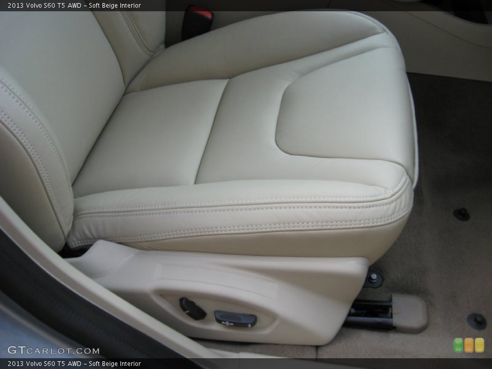 Soft Beige Interior Front Seat for the 2013 Volvo S60 T5 AWD #75828859