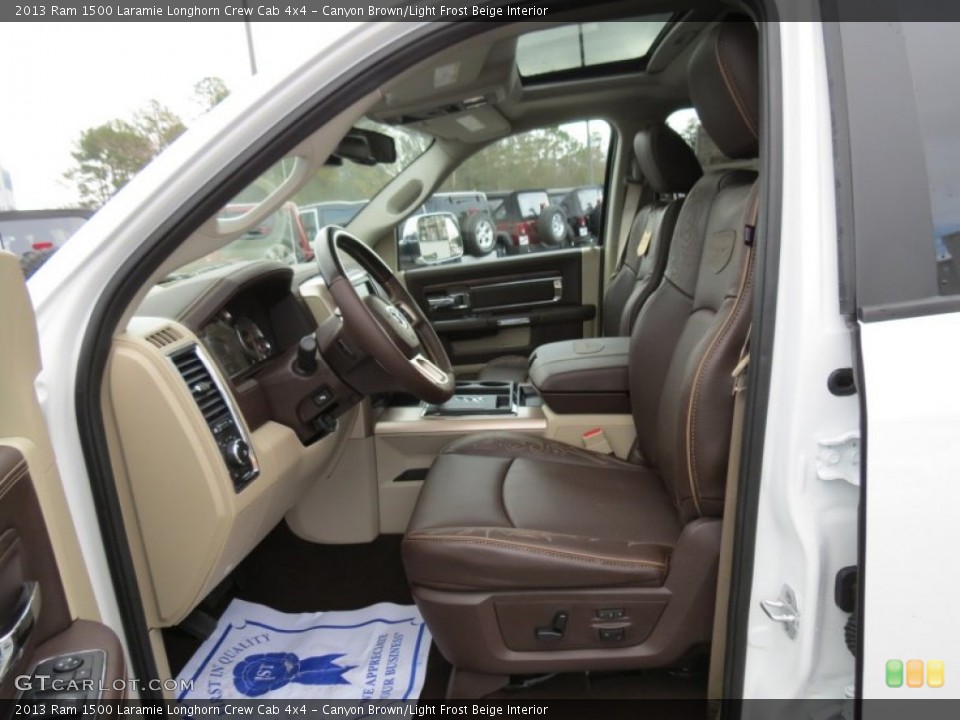 Canyon Brown/Light Frost Beige Interior Photo for the 2013 Ram 1500 Laramie Longhorn Crew Cab 4x4 #75828889