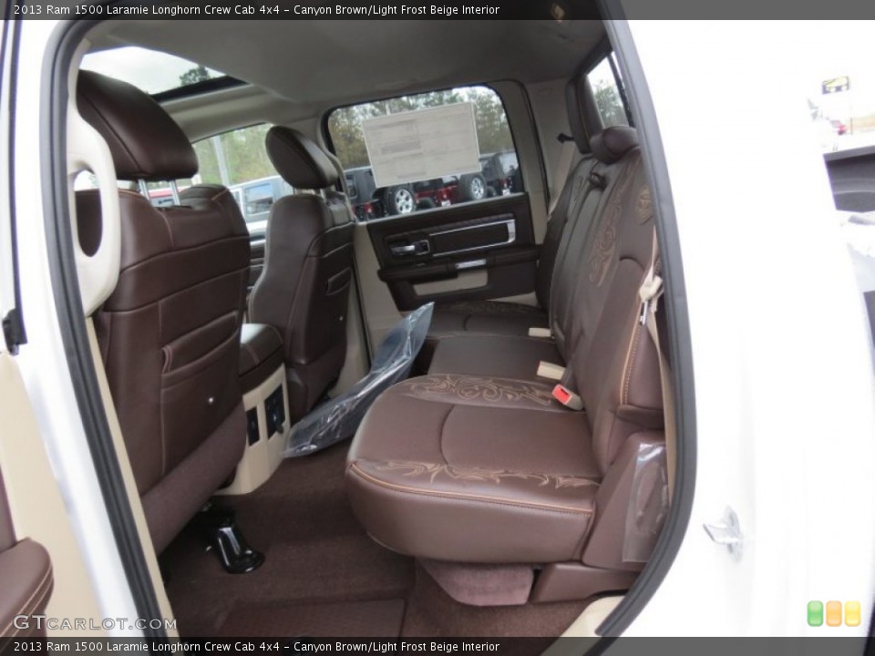 Canyon Brown/Light Frost Beige Interior Rear Seat for the 2013 Ram 1500 Laramie Longhorn Crew Cab 4x4 #75828924