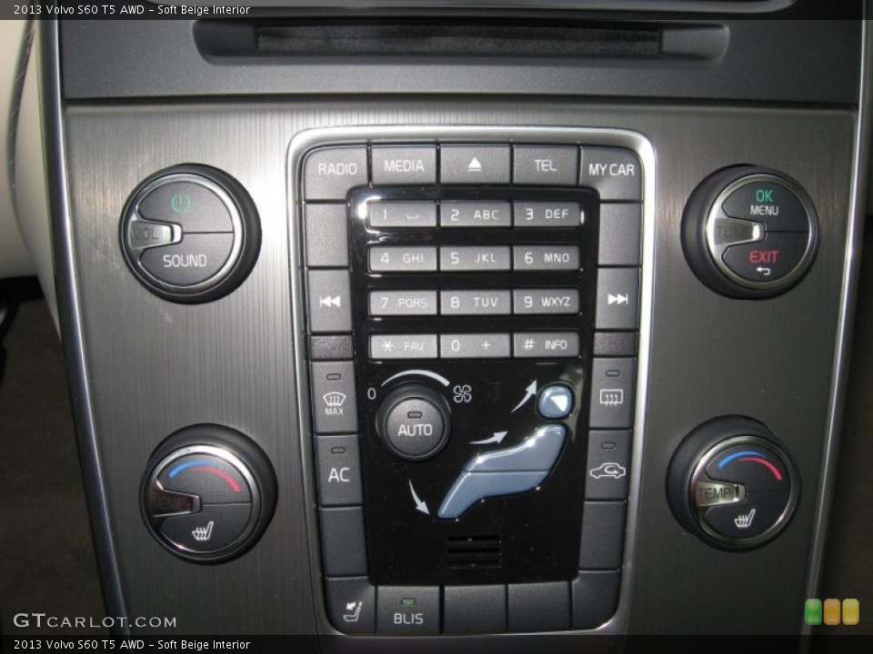 Soft Beige Interior Controls for the 2013 Volvo S60 T5 AWD #75828967