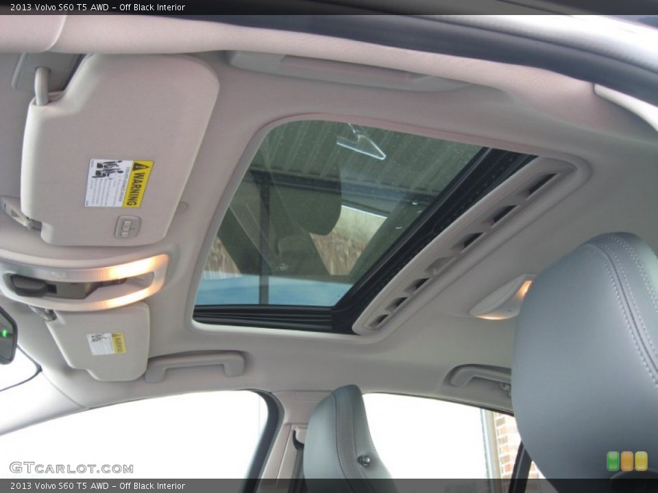 Off Black Interior Sunroof for the 2013 Volvo S60 T5 AWD #75829603