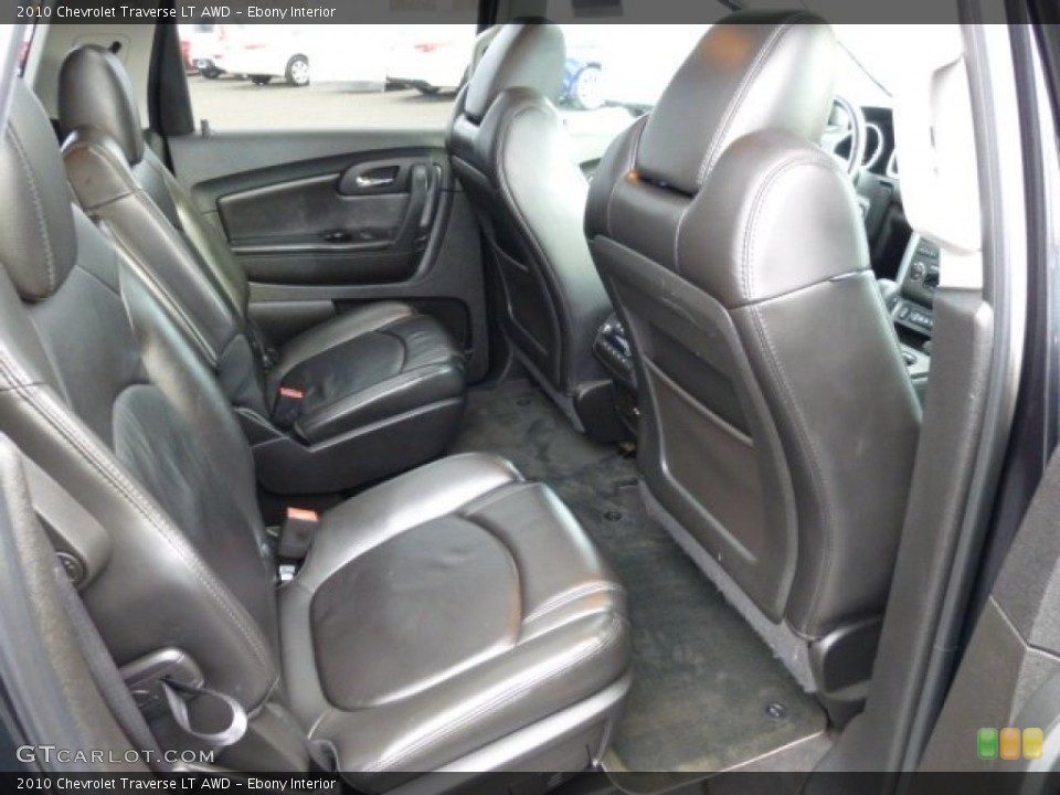 Ebony Interior Rear Seat for the 2010 Chevrolet Traverse LT AWD #75830384