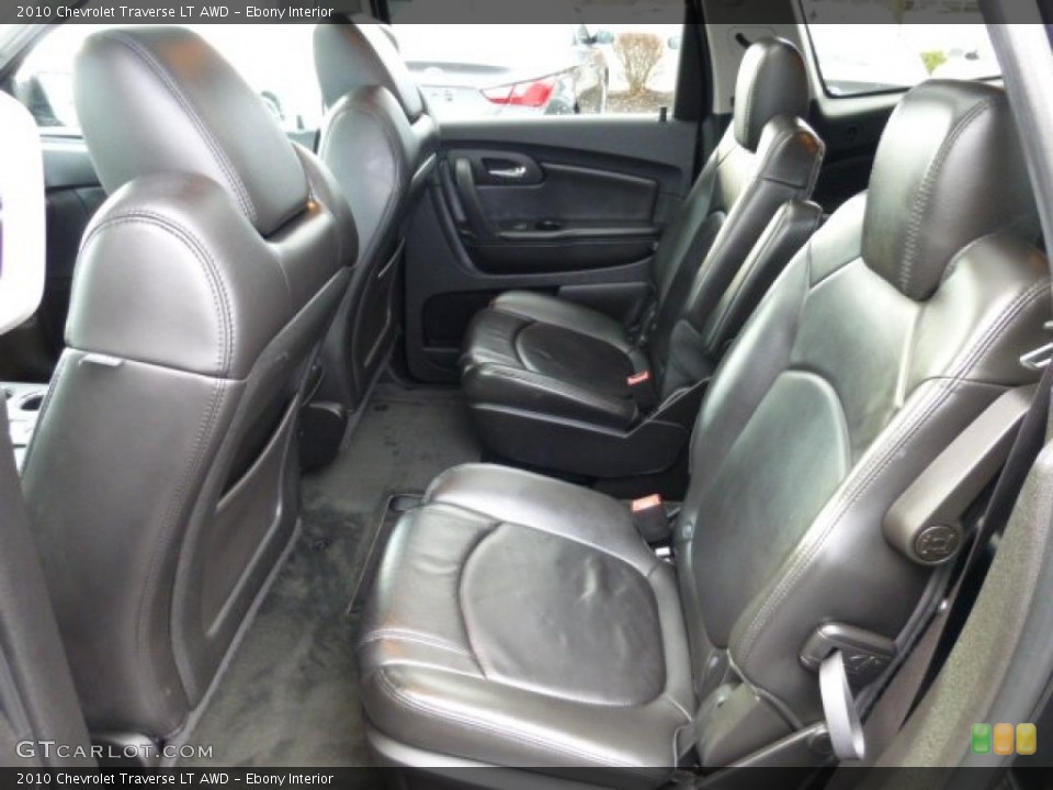 Ebony Interior Rear Seat for the 2010 Chevrolet Traverse LT AWD #75830422