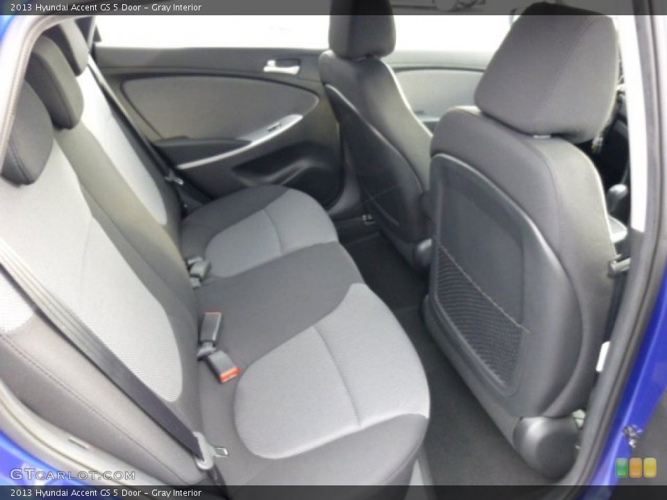 Gray Interior Rear Seat for the 2013 Hyundai Accent GS 5 Door #75831679