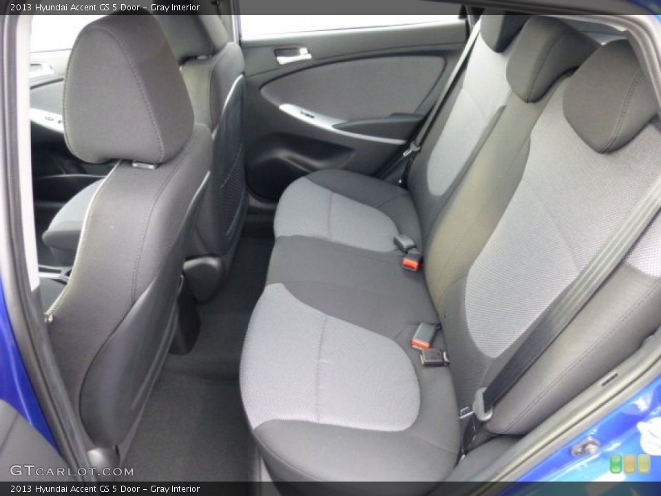 Gray Interior Rear Seat for the 2013 Hyundai Accent GS 5 Door #75831715