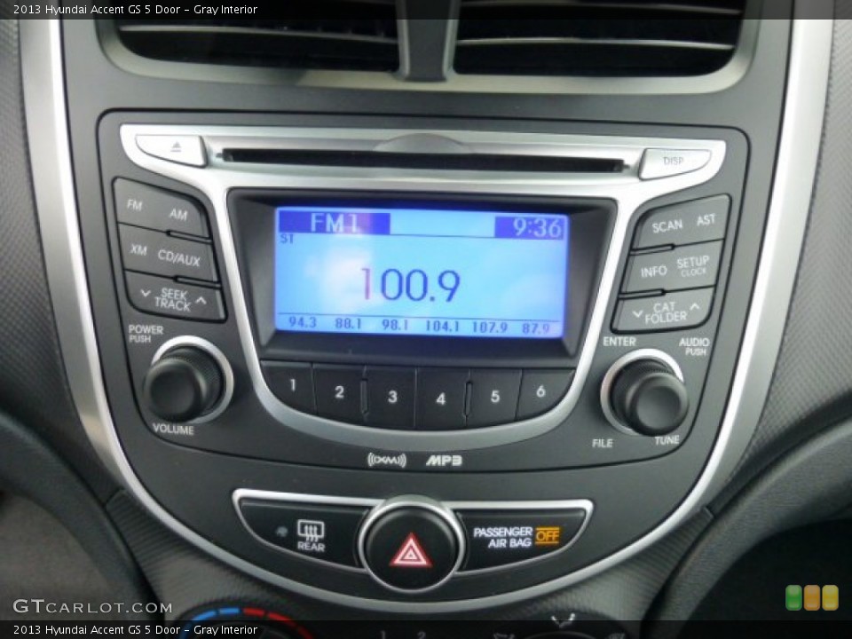 Gray Interior Controls for the 2013 Hyundai Accent GS 5 Door #75831803