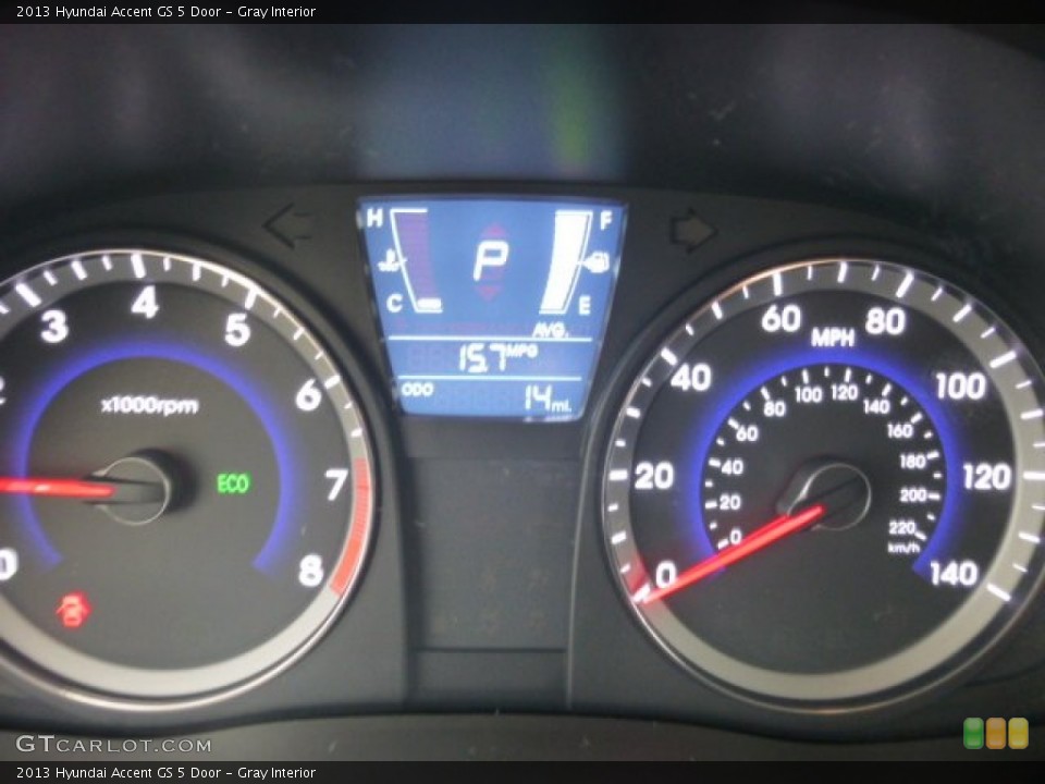 Gray Interior Gauges for the 2013 Hyundai Accent GS 5 Door #75831823