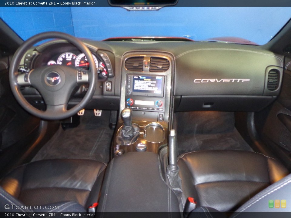 Ebony Black Interior Dashboard for the 2010 Chevrolet Corvette ZR1 #75831920
