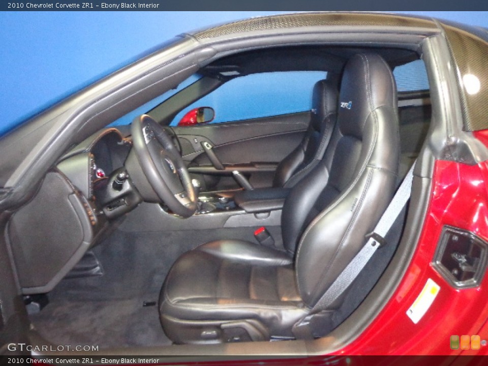 Ebony Black Interior Front Seat for the 2010 Chevrolet Corvette ZR1 #75831946