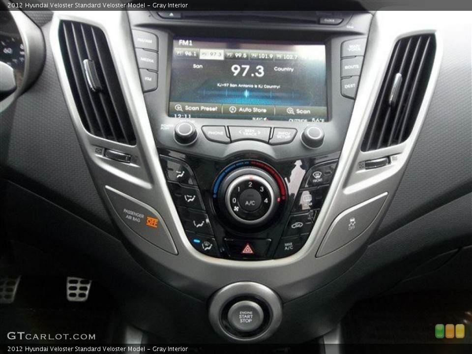 Gray Interior Controls for the 2012 Hyundai Veloster  #75832203