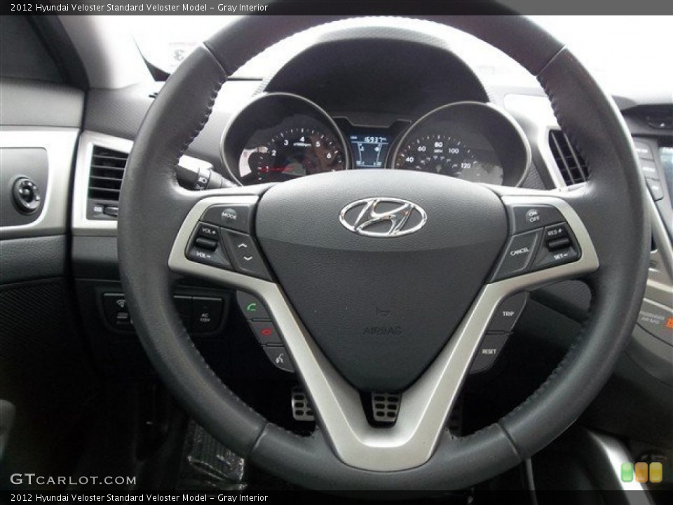 Gray Interior Steering Wheel for the 2012 Hyundai Veloster  #75832227