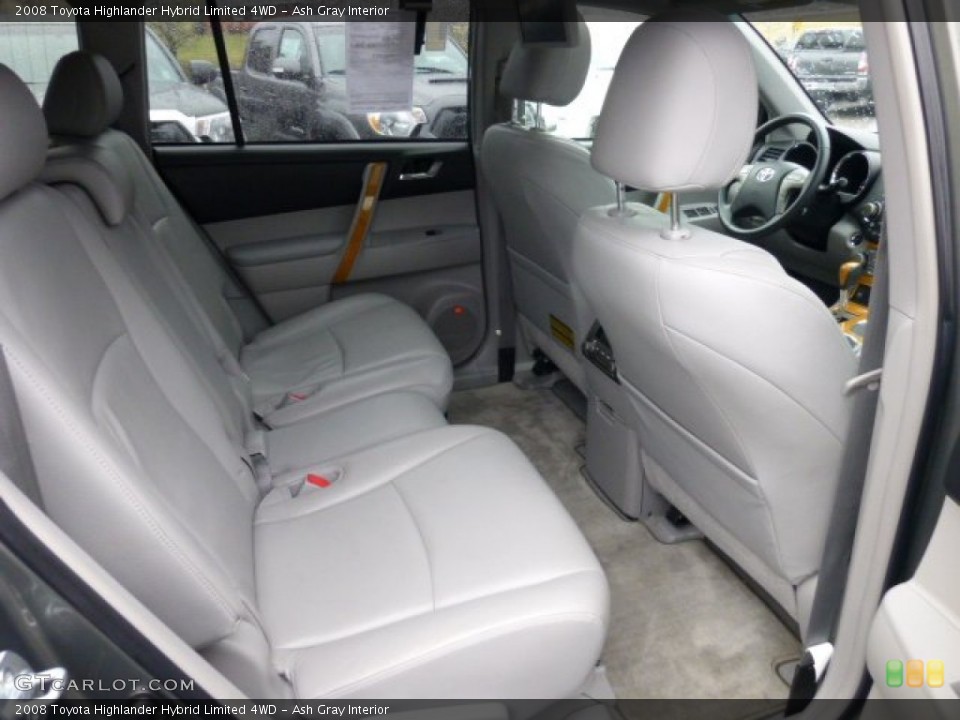 Ash Gray Interior Rear Seat for the 2008 Toyota Highlander Hybrid Limited 4WD #75832841