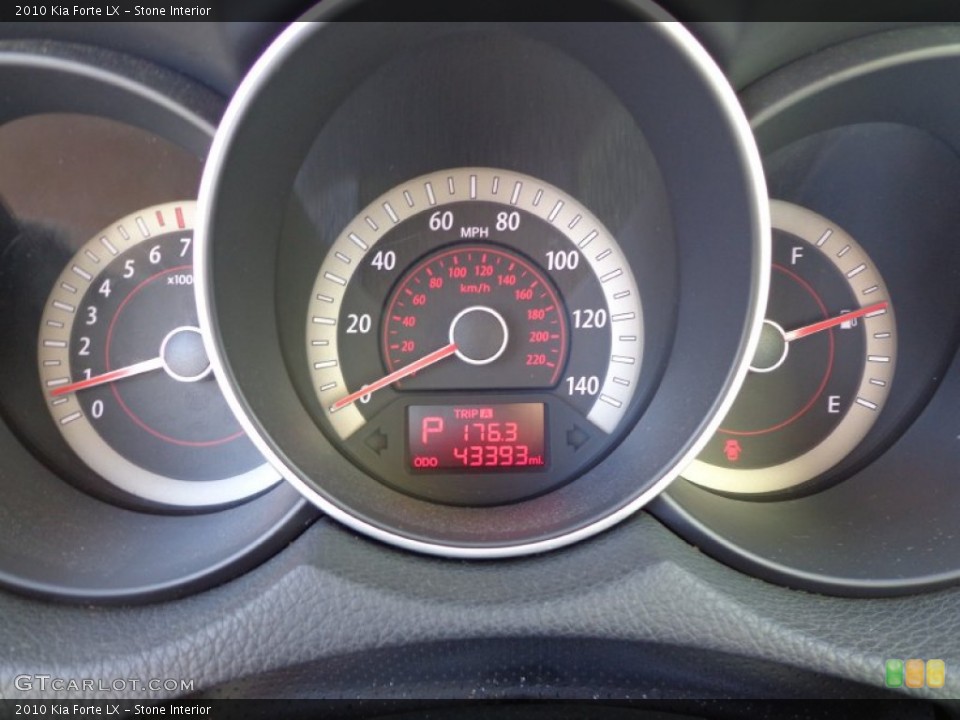 Stone Interior Gauges for the 2010 Kia Forte LX #75835807