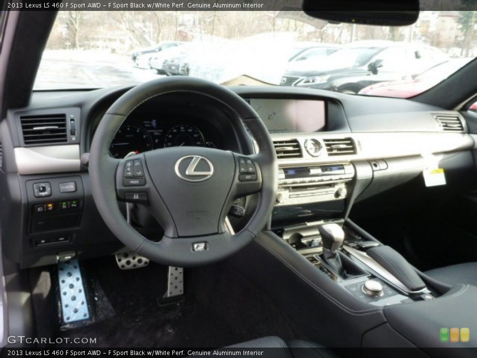 F Sport Black w/White Perf. Genuine Aluminum Interior Dashboard for the 2013 Lexus LS 460 F Sport AWD #75837712