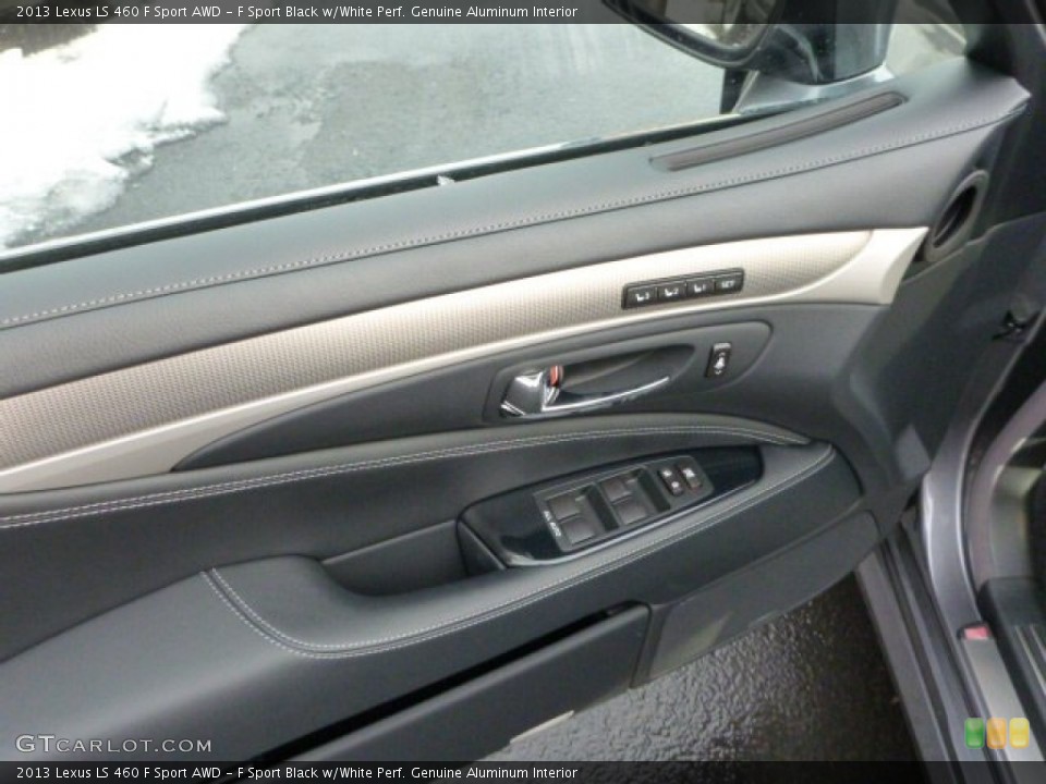 F Sport Black w/White Perf. Genuine Aluminum Interior Door Panel for the 2013 Lexus LS 460 F Sport AWD #75837743
