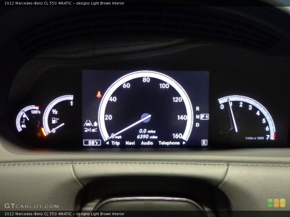 designo Light Brown Interior Gauges for the 2012 Mercedes-Benz CL 550 4MATIC #75840481