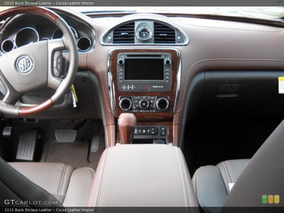 Cocoa Leather Interior Dashboard for the 2013 Buick Enclave Leather #75840712