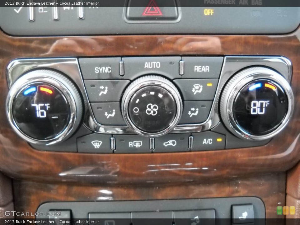 Cocoa Leather Interior Controls for the 2013 Buick Enclave Leather #75840928
