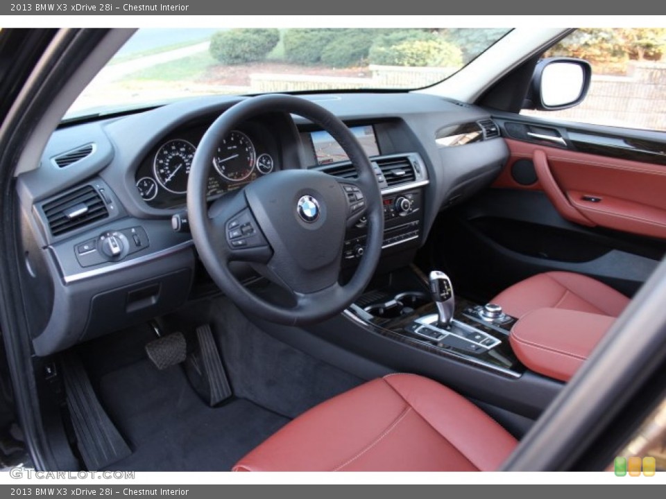 Chestnut Interior Prime Interior for the 2013 BMW X3 xDrive 28i #75843935