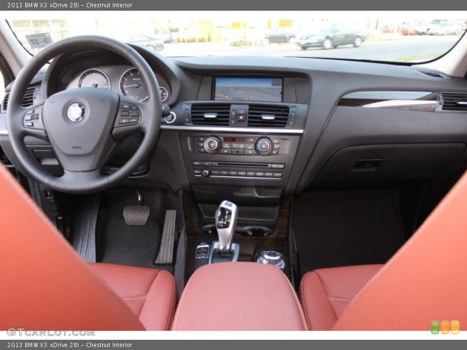 Chestnut Interior Dashboard for the 2013 BMW X3 xDrive 28i #75844000