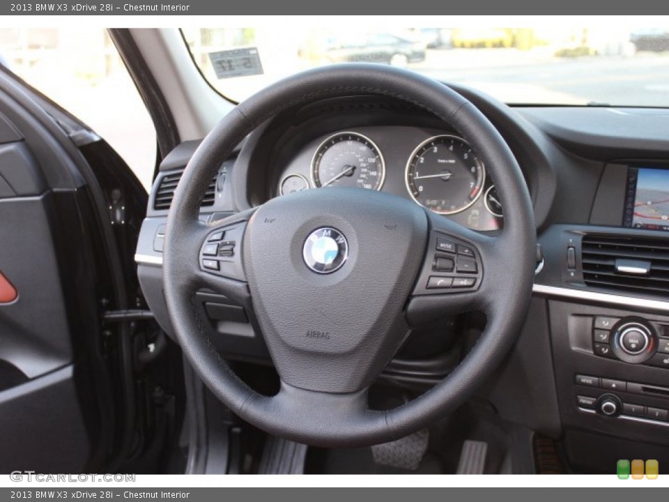 Chestnut Interior Steering Wheel for the 2013 BMW X3 xDrive 28i #75844084