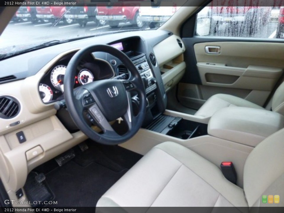 Beige Interior Prime Interior for the 2012 Honda Pilot EX 4WD #75844140