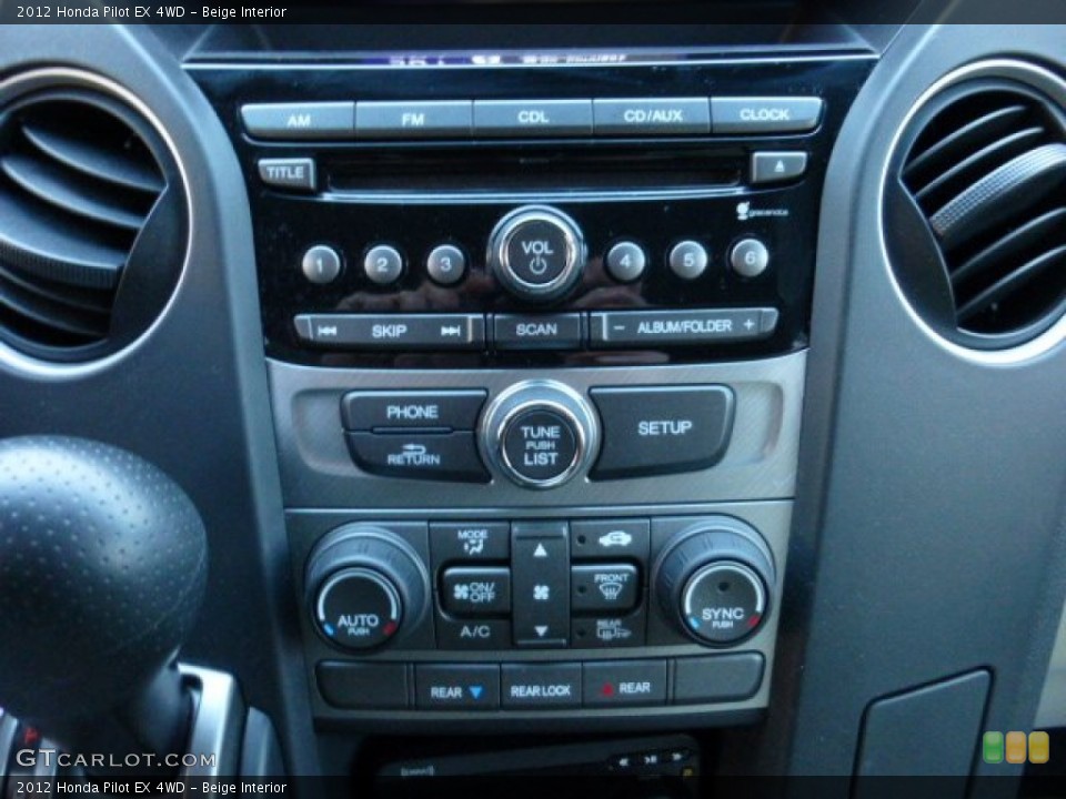 Beige Interior Controls for the 2012 Honda Pilot EX 4WD #75844186