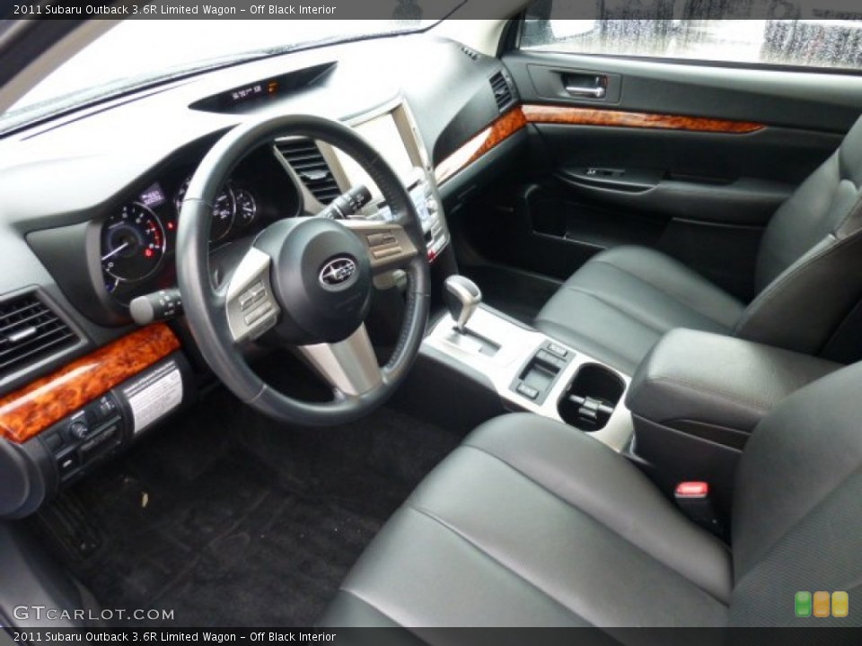 Off Black Interior Prime Interior for the 2011 Subaru Outback 3.6R Limited Wagon #75844507