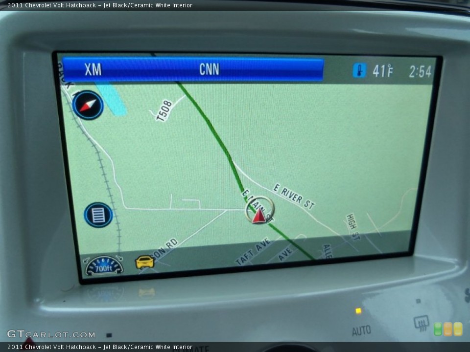 Jet Black/Ceramic White Interior Navigation for the 2011 Chevrolet Volt Hatchback #75845559