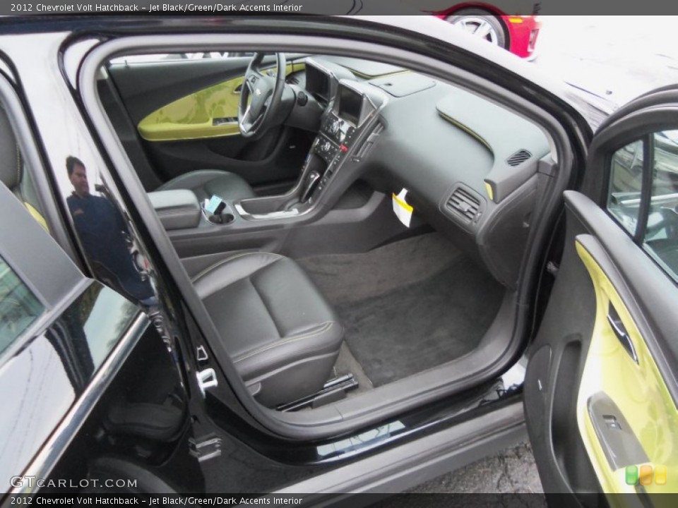 Jet Black/Green/Dark Accents Interior Photo for the 2012 Chevrolet Volt Hatchback #75846027