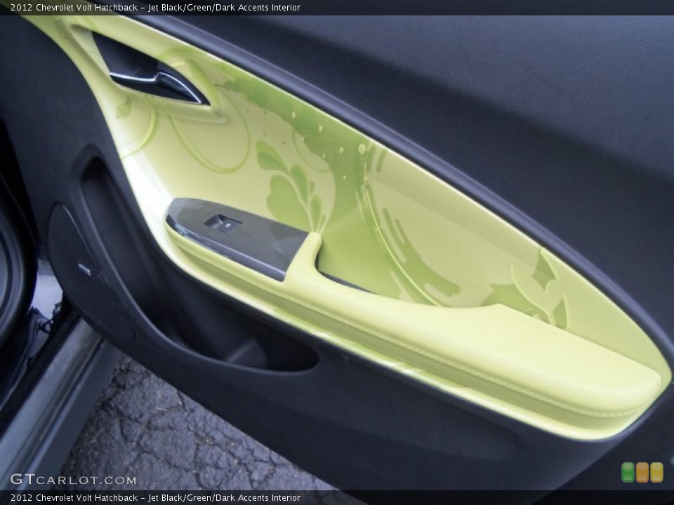Jet Black/Green/Dark Accents Interior Door Panel for the 2012 Chevrolet Volt Hatchback #75846041