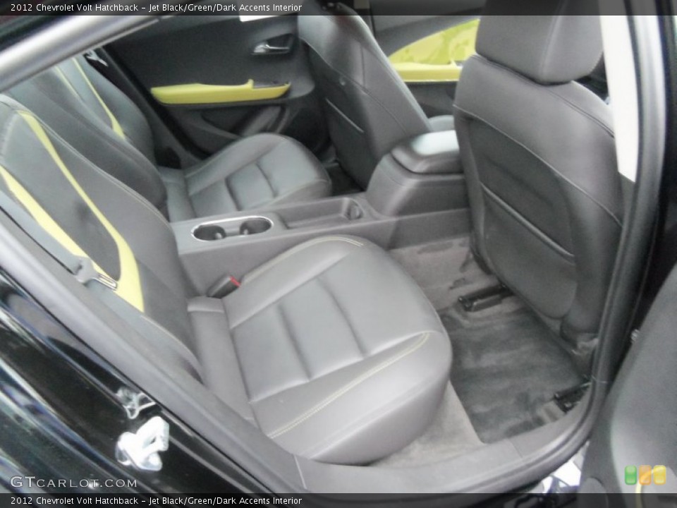 Jet Black/Green/Dark Accents Interior Rear Seat for the 2012 Chevrolet Volt Hatchback #75846118