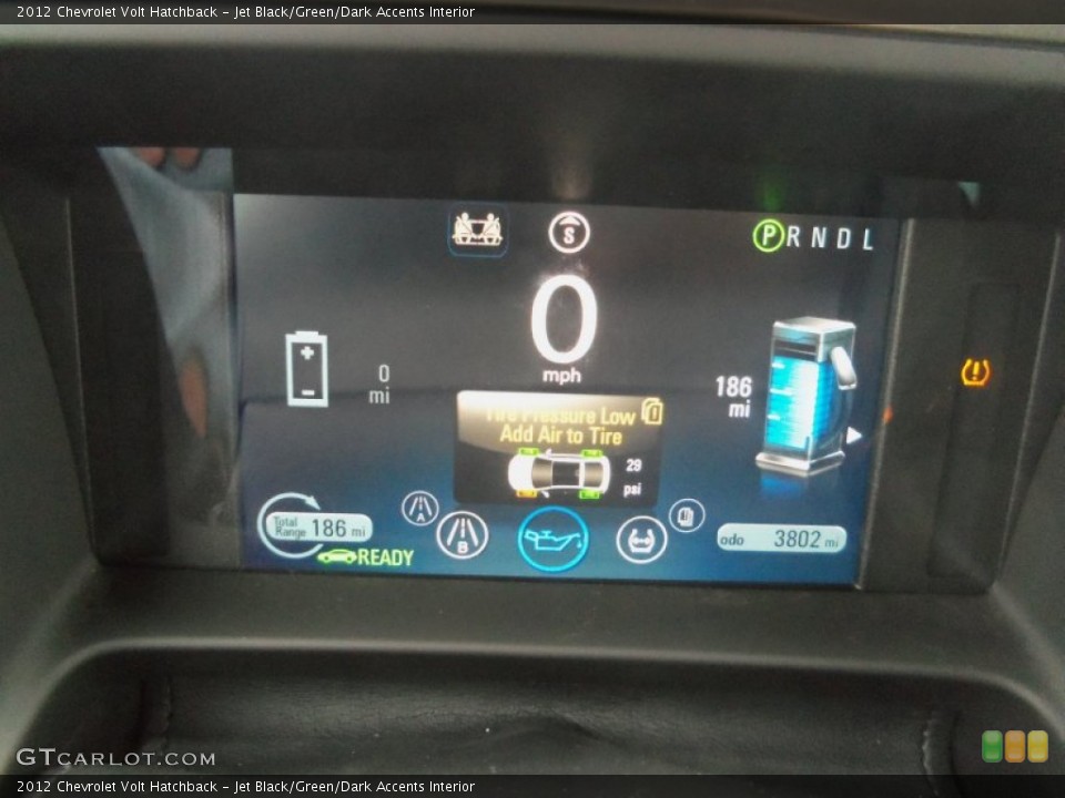 Jet Black/Green/Dark Accents Interior Gauges for the 2012 Chevrolet Volt Hatchback #75846219