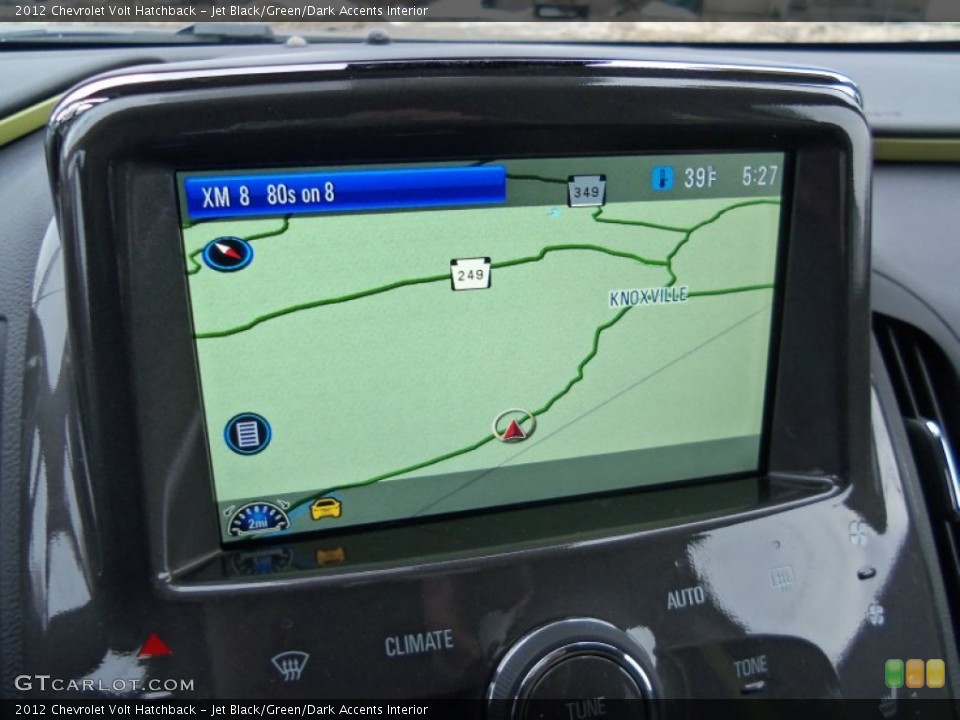 Jet Black/Green/Dark Accents Interior Navigation for the 2012 Chevrolet Volt Hatchback #75846311