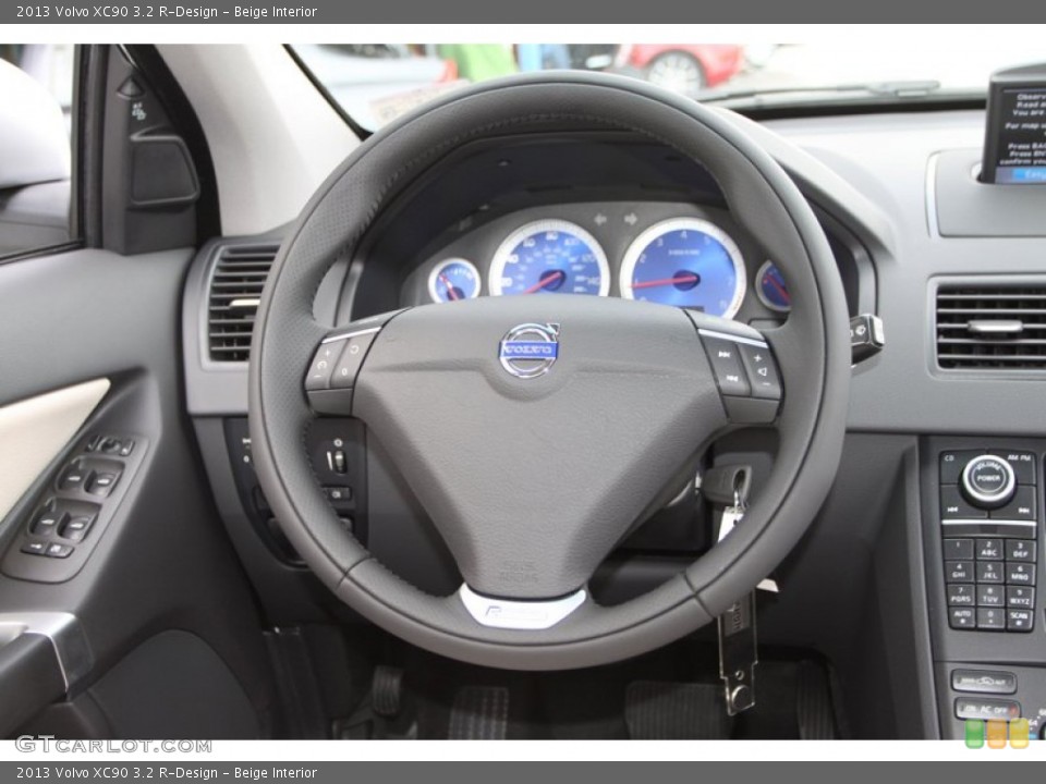 Beige Interior Steering Wheel for the 2013 Volvo XC90 3.2 R-Design #75848701