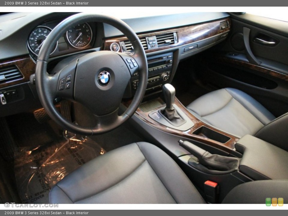 Black Interior Prime Interior for the 2009 BMW 3 Series 328xi Sedan #75848899