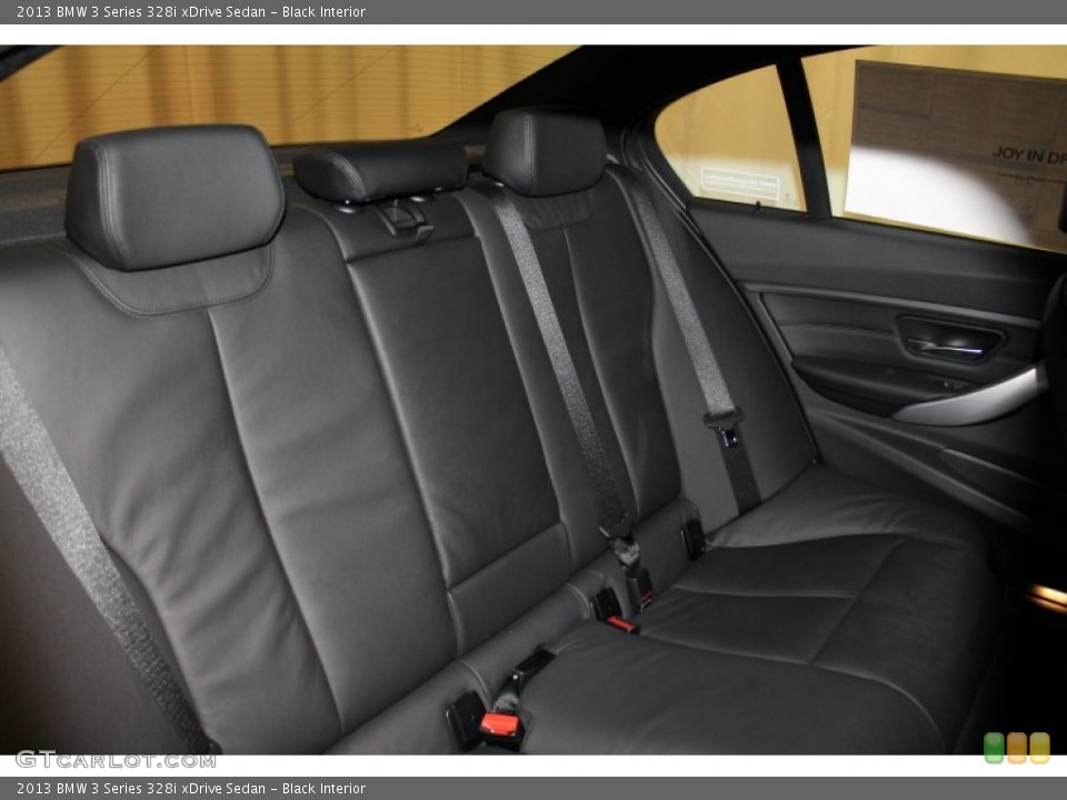 Black Interior Rear Seat for the 2013 BMW 3 Series 328i xDrive Sedan #75849304