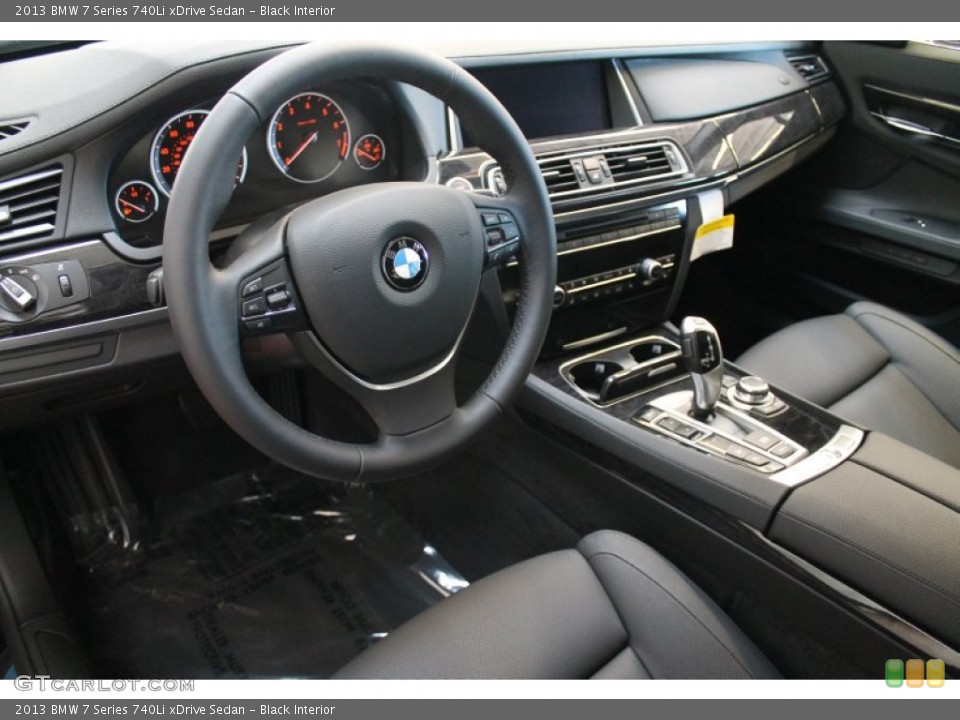 Black Interior Prime Interior for the 2013 BMW 7 Series 740Li xDrive Sedan #75850200