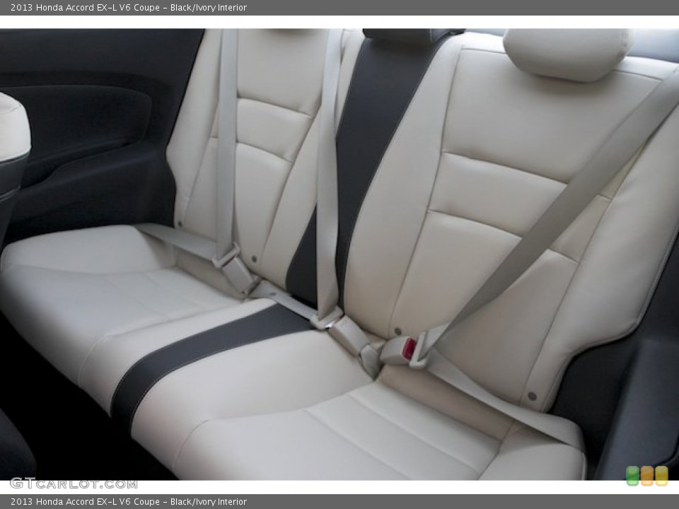 Black/Ivory Interior Rear Seat for the 2013 Honda Accord EX-L V6 Coupe #75851899