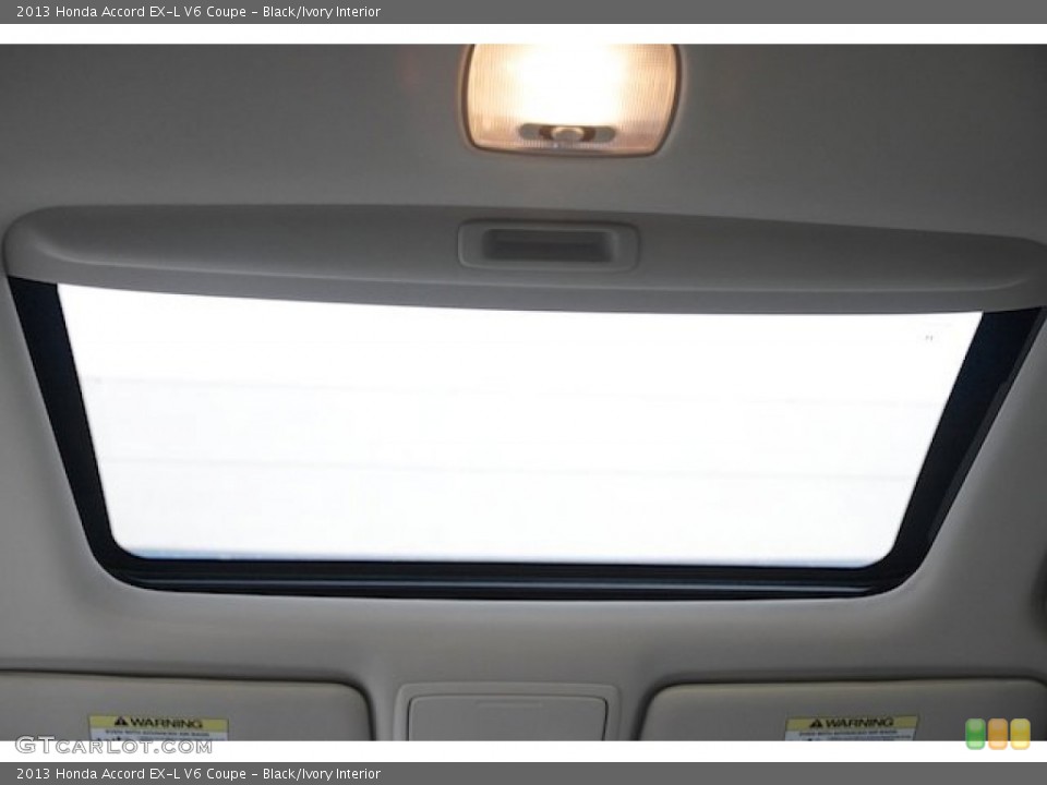 Black/Ivory Interior Sunroof for the 2013 Honda Accord EX-L V6 Coupe #75851944