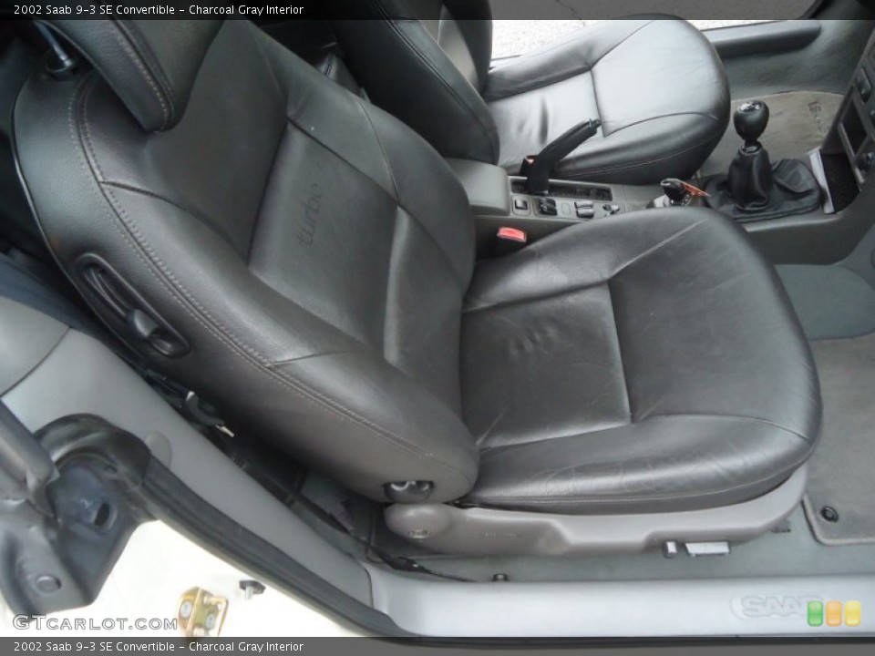 Charcoal Gray Interior Front Seat for the 2002 Saab 9-3 SE Convertible #75854113