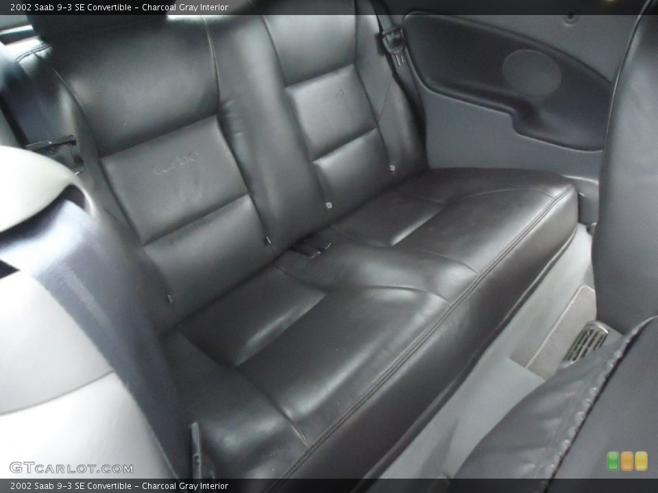Charcoal Gray Interior Rear Seat for the 2002 Saab 9-3 SE Convertible #75854131