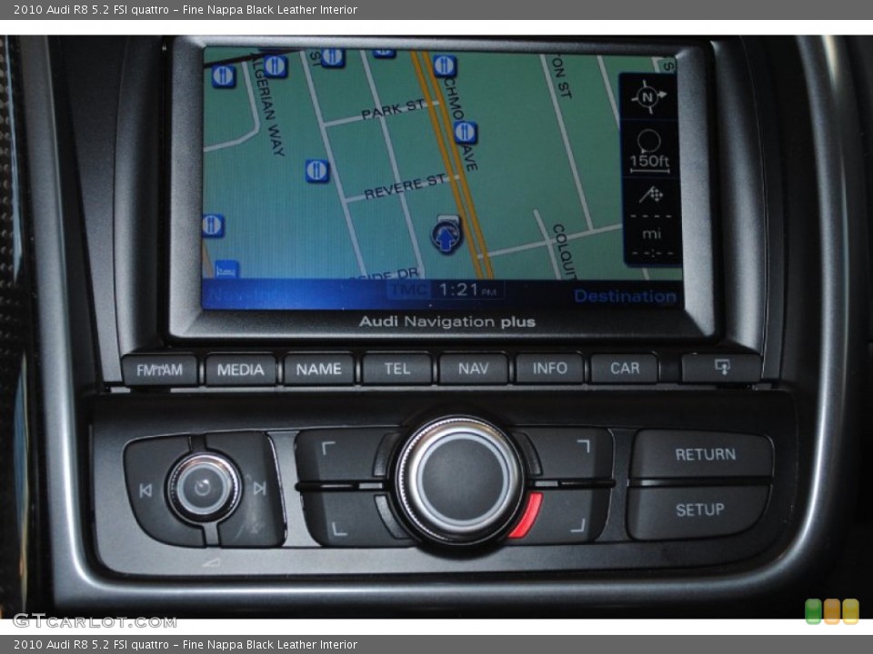 Fine Nappa Black Leather Interior Navigation for the 2010 Audi R8 5.2 FSI quattro #75854311
