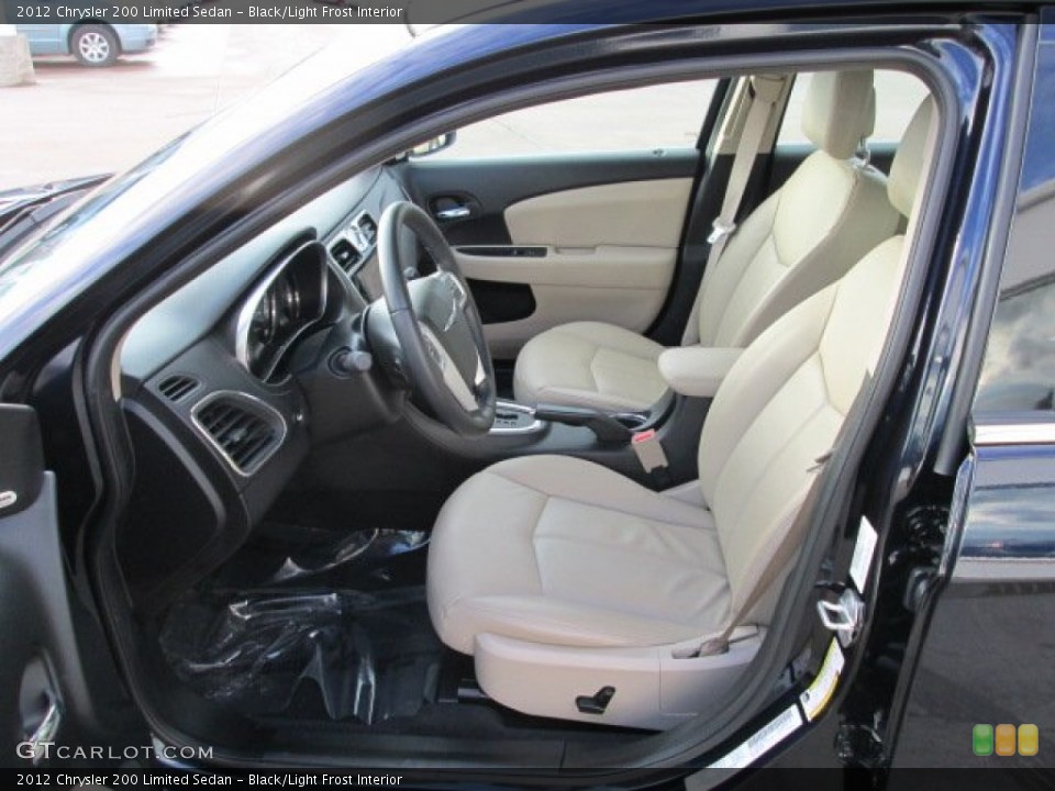 Black/Light Frost Interior Front Seat for the 2012 Chrysler 200 Limited Sedan #75854409